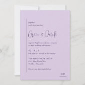 Grace Lila bruiloft Kaart (Voorkant)