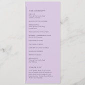 Grace Lila bruiloft Programma (Achterkant)