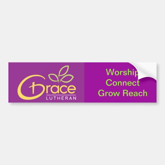 Grace Lutheran Bumpersticker (Voorkant)