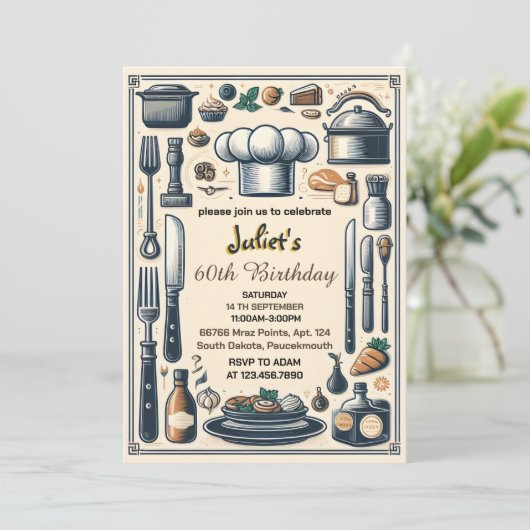 grace Mannen Mannelijk Adult Diner Elegant 60e Ver Kaart (Staand voorkant)