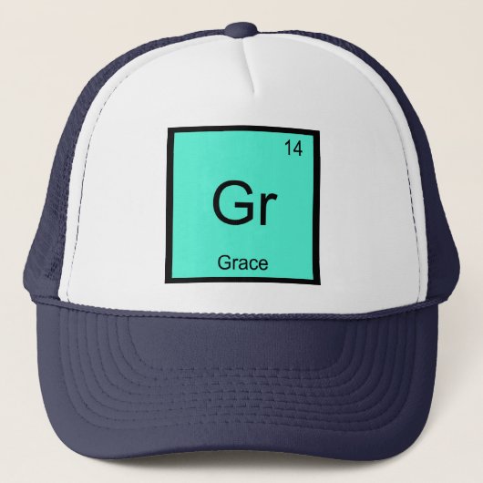 Grace Name Chemistry Element Periodic Table Trucker Pet (Voorkant)