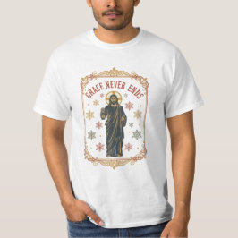 Grace Never Ends - Vintage Jesus with Lantern T-shirt