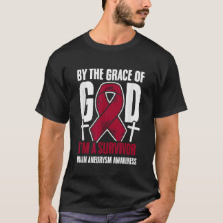 Grace of God Bourgondië lint Aorta hersenaneurysma T-shirt