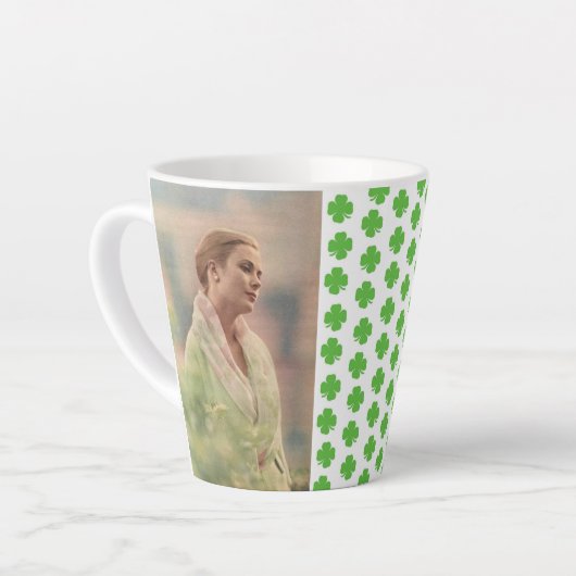 Grace Of Monaco / St Patrick"s Day Latte Mug (Angle gauche)