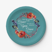 Grace Op Grace John 1:16 Manuscript Papieren Bordje (Voorkant)