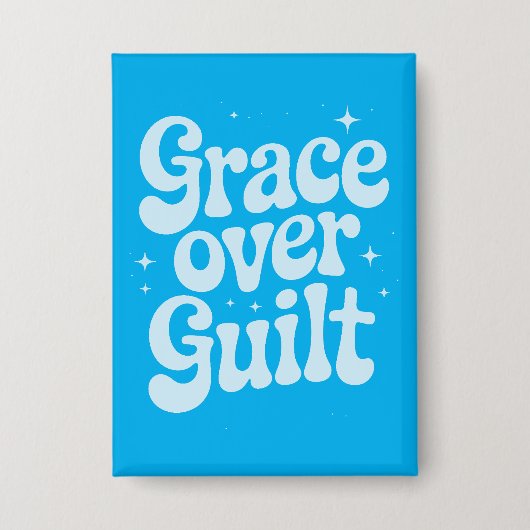 Grace over Guilt Rectangle Button (Voorkant)