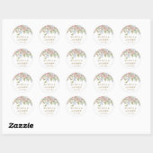  Grace Pastel Blush Bloemen Bruiloft Ronde Sticker (Vel)