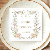 Grace Pastel Blush Bloemen Bruiloft Servet