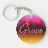 Grace Prénom Golden rose Porte-clés (Devant)