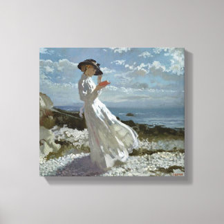 Grace Reading bij Howth Bay Orpen Canvas Print