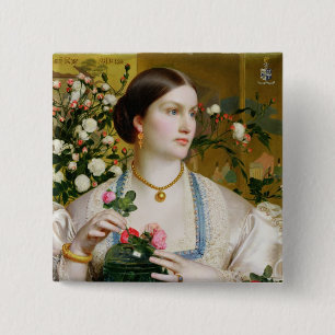Grace Roos, 1866 (olie op het paneel) Vierkante Button 5,1 Cm