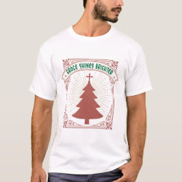 Grace Shines Brighter - Christian Christmas Tree T-shirt