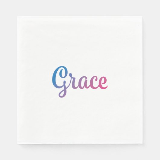 Grace Stijlvol Cursief Servet (Voorkant)