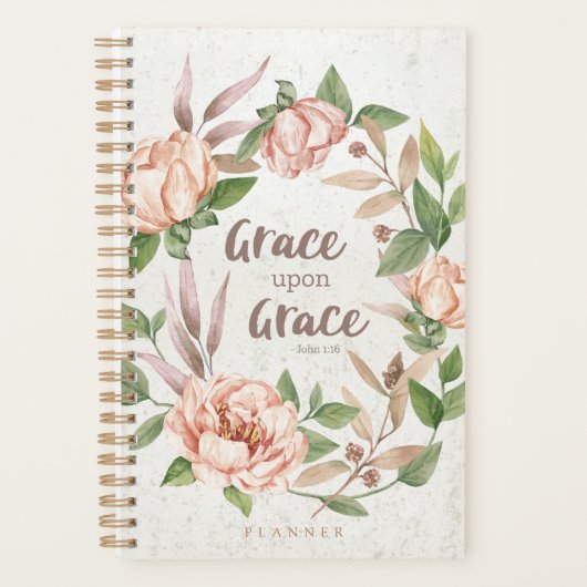 Grace sur grâce - Jean 1:16 - Floral (Devant)