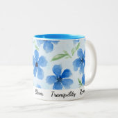 Grace & Tranquility – Blue Floral Inspiration Mok (Voorkant rechts)