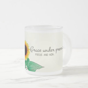 Grace Under Pressure: Inspirerende Zonnebloem Quot Matglas Koffiemok