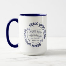 'Grace Upon Grace' 15 oz. Mok (marine)
