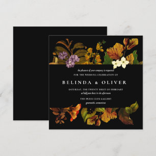 Grace Vintage Dark Carré Mariage Invitations