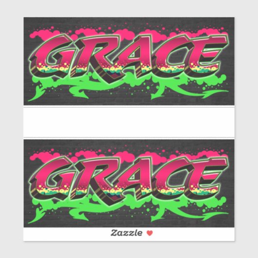Grace Vorname Name Graffiti Aufkleber Sticker (Vel)