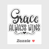 Grace wint altijd. 1-wb-sb sticker (Vel)