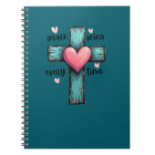 Grace wint elke keer Rustic Cross Notitieboek (Voorkant)