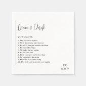 Grace Zwart-wit moderne bruiloft Servet (Voorkant)