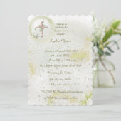 Graceful avec Soft green baptism invitation (Debout devant)