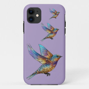 "Graceful Aviator" Meerkleurige Swift Bird iPhone 11 Hoesje