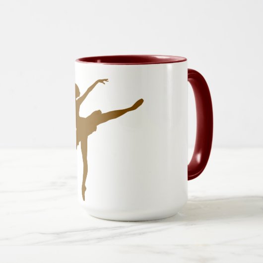Graceful Ballerina Coffee Mok (Voorkant rechts)