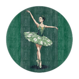 Graceful Ballerina Puzzle - Elegant Dancer on Gree Snijplank