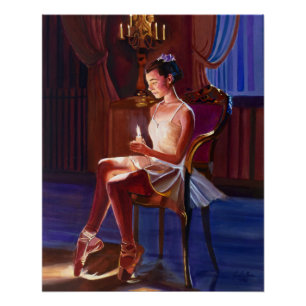 Graceful Ballet Dancer beroemd gemaakt door Candle Perfect Poster