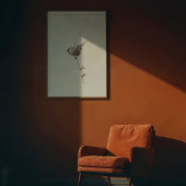 Graceful Bearded Reedling Waterverf Art Poster