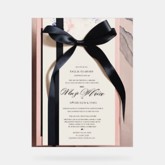 "Graceful Beginnings: een elegante bruiloft welkom Acryl Bord