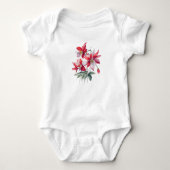 Graceful Blooms - Waterverf Columbine Flowers Romper (Voorkant)