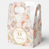 Graceful Boho Pastel Roze Rustiek Gouden Verjaarda Bedankdoosjes (Geopend)