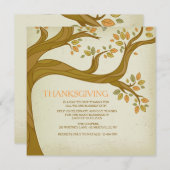 Graceful Branches Herfst Invitation Kaart (Voorkant / Achterkant)