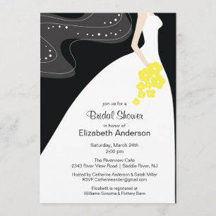 Graceful Bridal Shower Invitation Jaune
