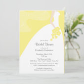 Graceful Bridal Shower Invitation Jaune (Debout devant)
