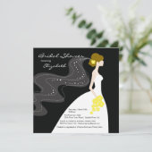 Graceful Bridal Shower Invitation jaune (Debout devant)