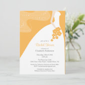 Graceful Bride Bridal Shower Invitation Beeswax Kaart (Staand voorkant)