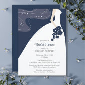 Graceful Bride nuptiale Invitation Bleu