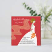 Graceful Bride nuptiale invitation RED (Debout devant)