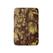 Graceful Brown Floral Bath Mat (Voorkant Verticaal)