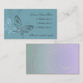 Graceful Butterflies op Blue Visitekaartje (Voorkant / Achterkant)