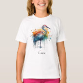 Graceful Cane: Waterverf kunst, op maat T-shirt (Voorkant)