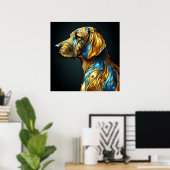 Graceful Canine Elegance - AI Poster (Thuiskantoor)
