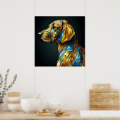 Graceful Canine Elegance - AI Poster (Keuken)