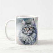 Graceful Cat in de Waterverf Koffiemok (Links)