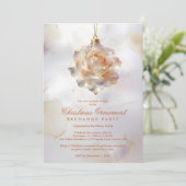 Graceful Christmas Ornament Shaped Like a Rose Kaart (Staand voorkant)