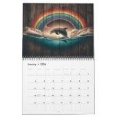 Graceful Dolphins on Rustic Wood 2025 Kalender (Jan 2026)
